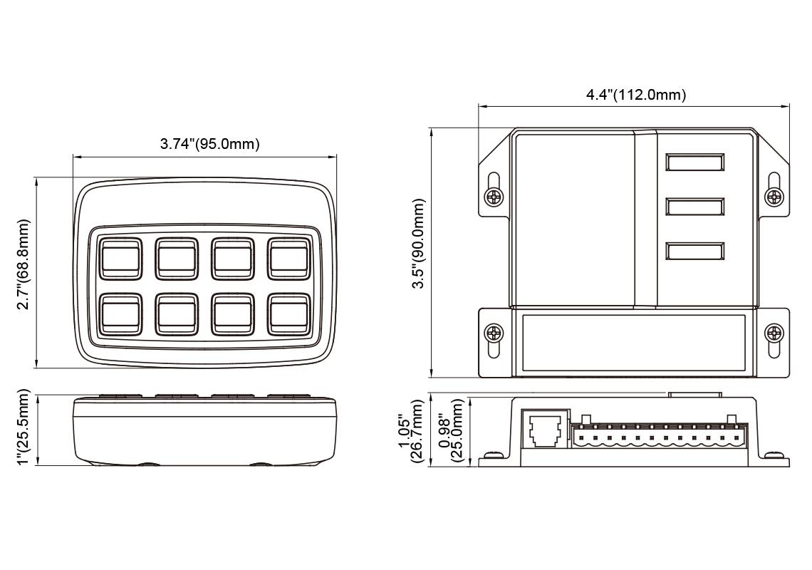 8-button switch panel controller